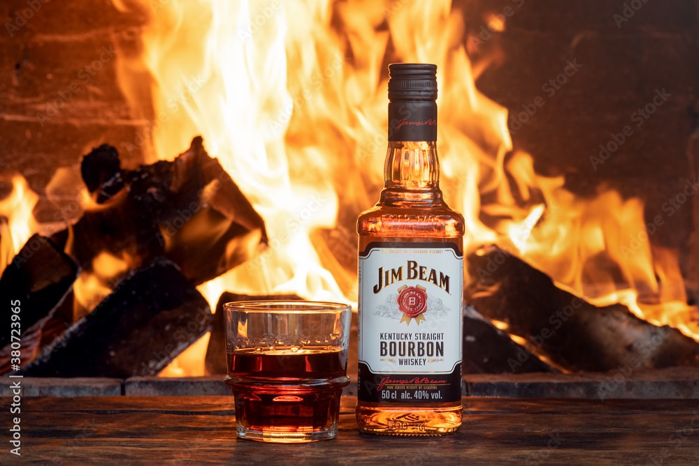 Jim Beam bourbon bottle